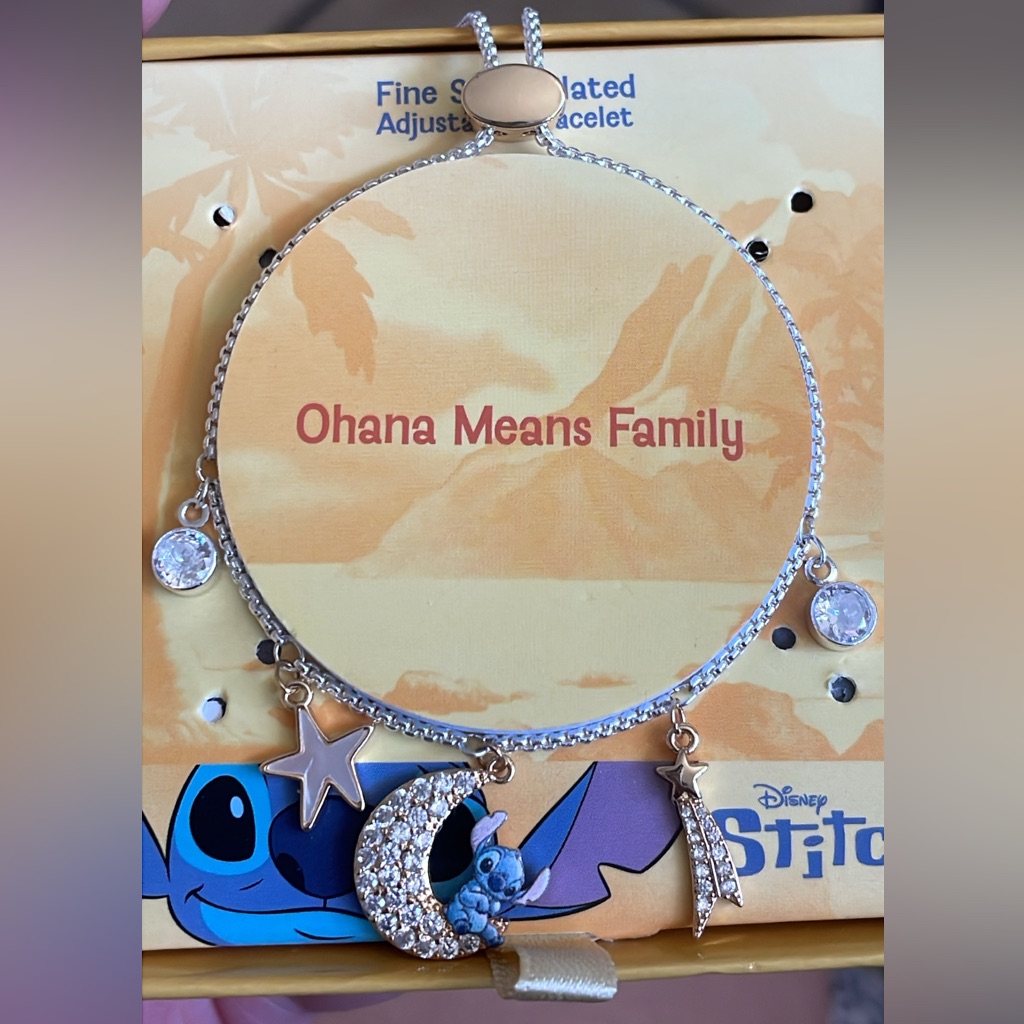 Disney Silver Adjustable Bracelet With Gold Charm 19$